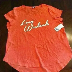 NWT Ladies Studio 12 Brand "Long Weekend" Top, Blouse, T Shirt, Tee- Size XXL